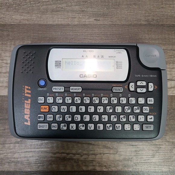 Casio EZ Label Printer Label It KL-120 - TESTED WORKING W/ 12mm Label Tape - Picture 2 of 14